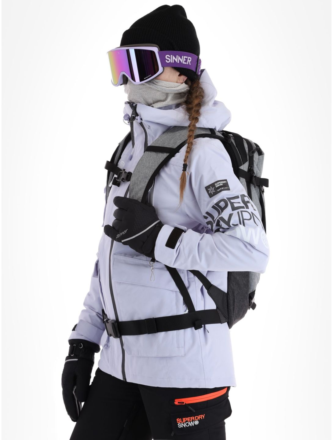 Superdry, Ski Ultimate Rescue ski-jas dames Purple Heather paars 