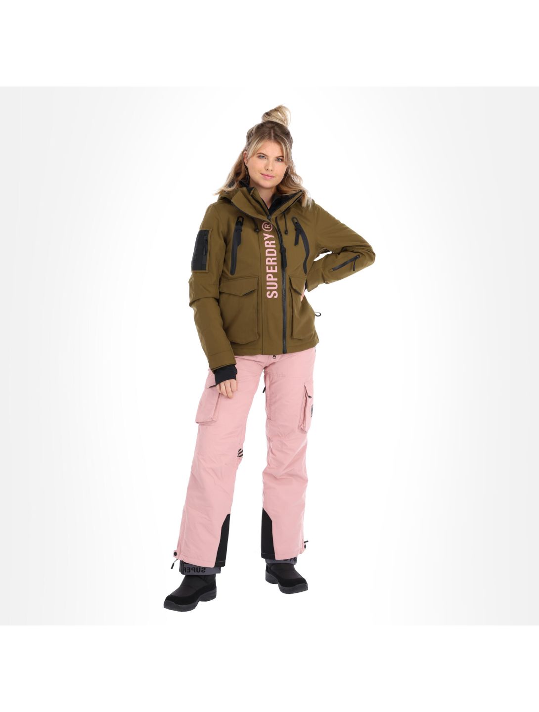 Superdry, Ultimate Rescue Jacket ski-jas dames dusty olive Groen