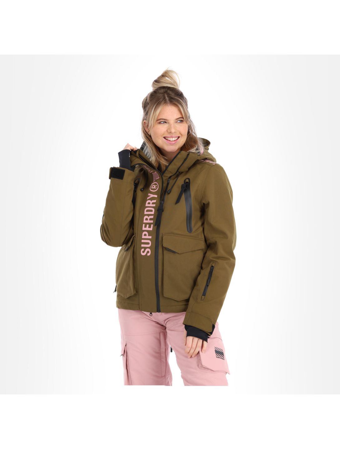 Superdry, Ultimate Rescue Jacket ski-jas dames dusty olive Groen