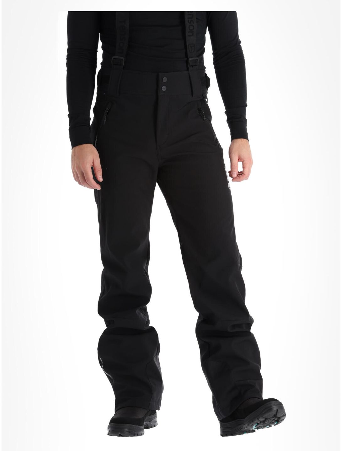 Tenson, Cygnus softshell skibroek heren Black zwart 