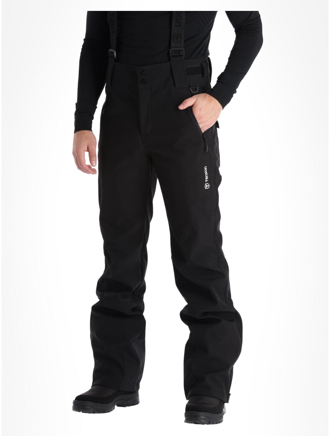 Tenson, Cygnus softshell skibroek heren Black zwart 