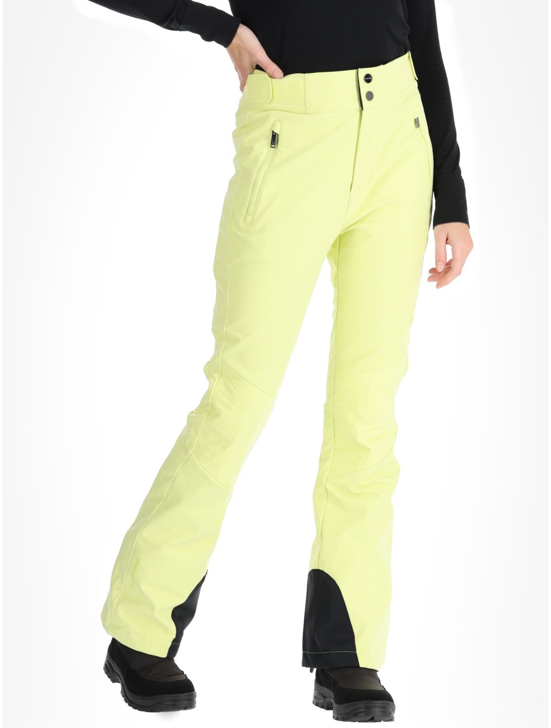 Tenson, Grace BC Skibroek Softshell dames Light Yellow Geel 