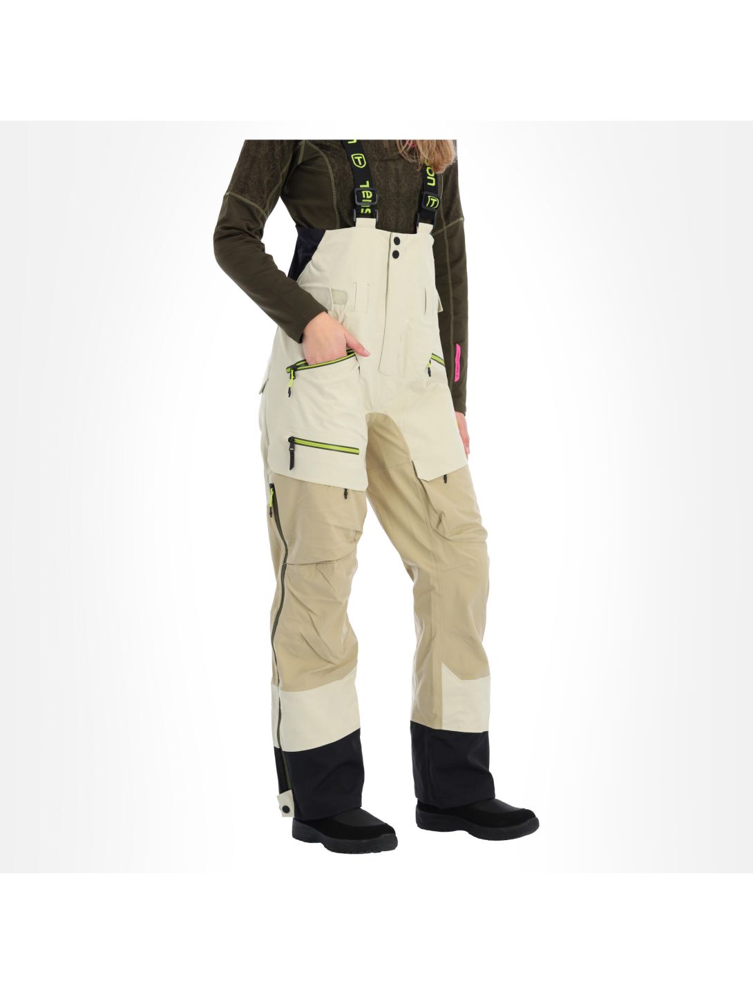 Tenson, Platina Pro hardshell skibroek dames Beige