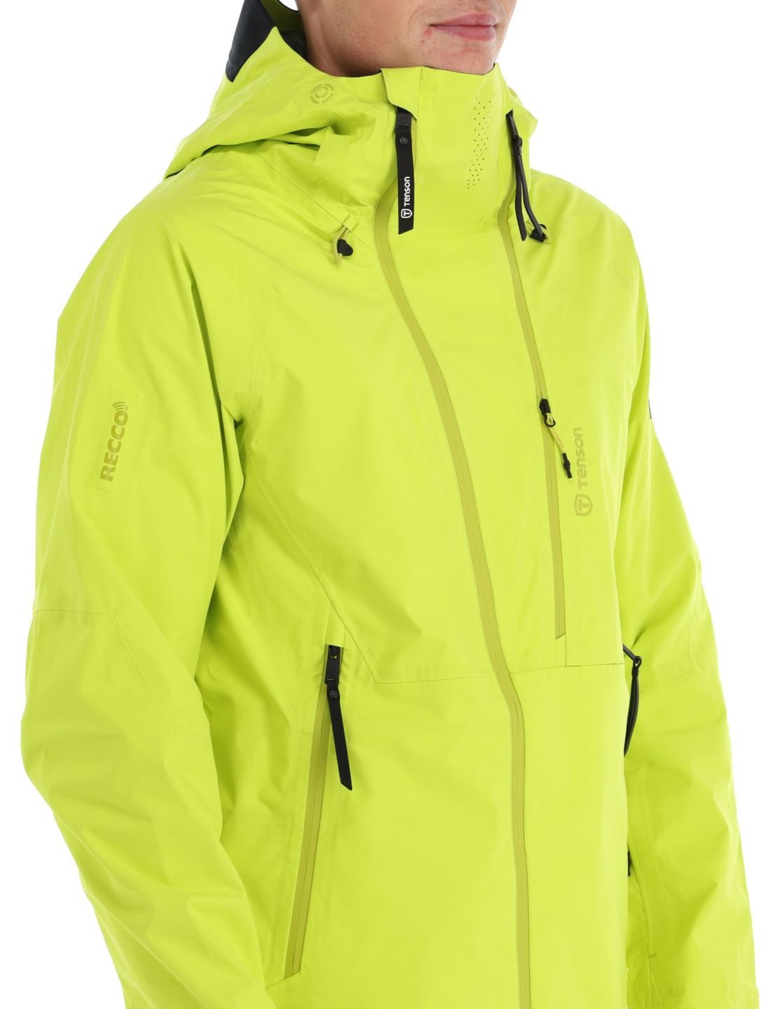 Tenson, Shibui hardshell ski-jas heren Acid Lemon geel 