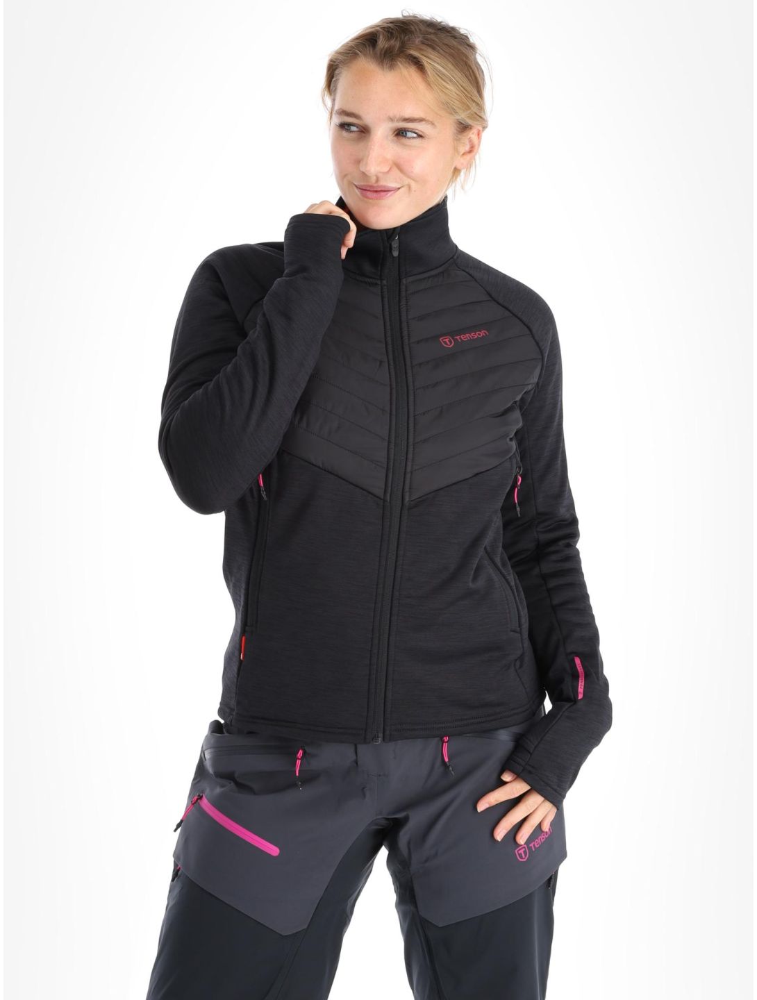 Tenson, Touring Midlayer vest dames Anthracite grijs 