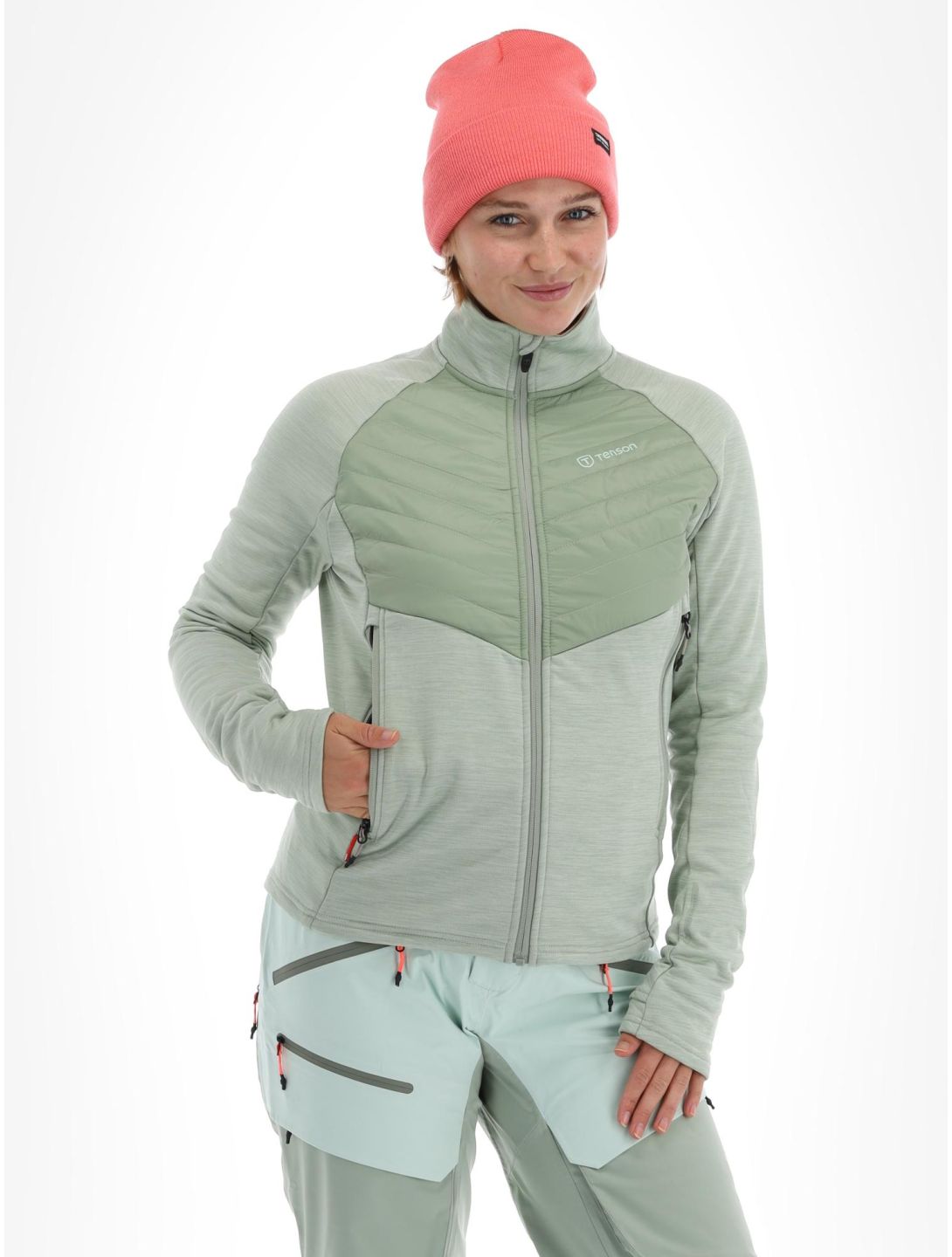 Tenson, Touring Midlayer vest dames Light Green groen 