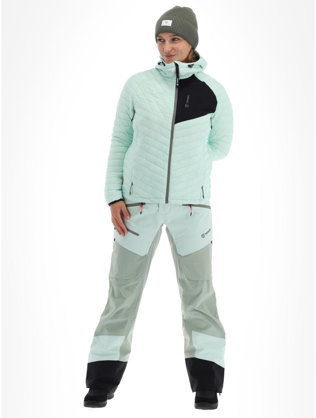 Tenson, Touring Puffer donsjas dames Light Green groen 