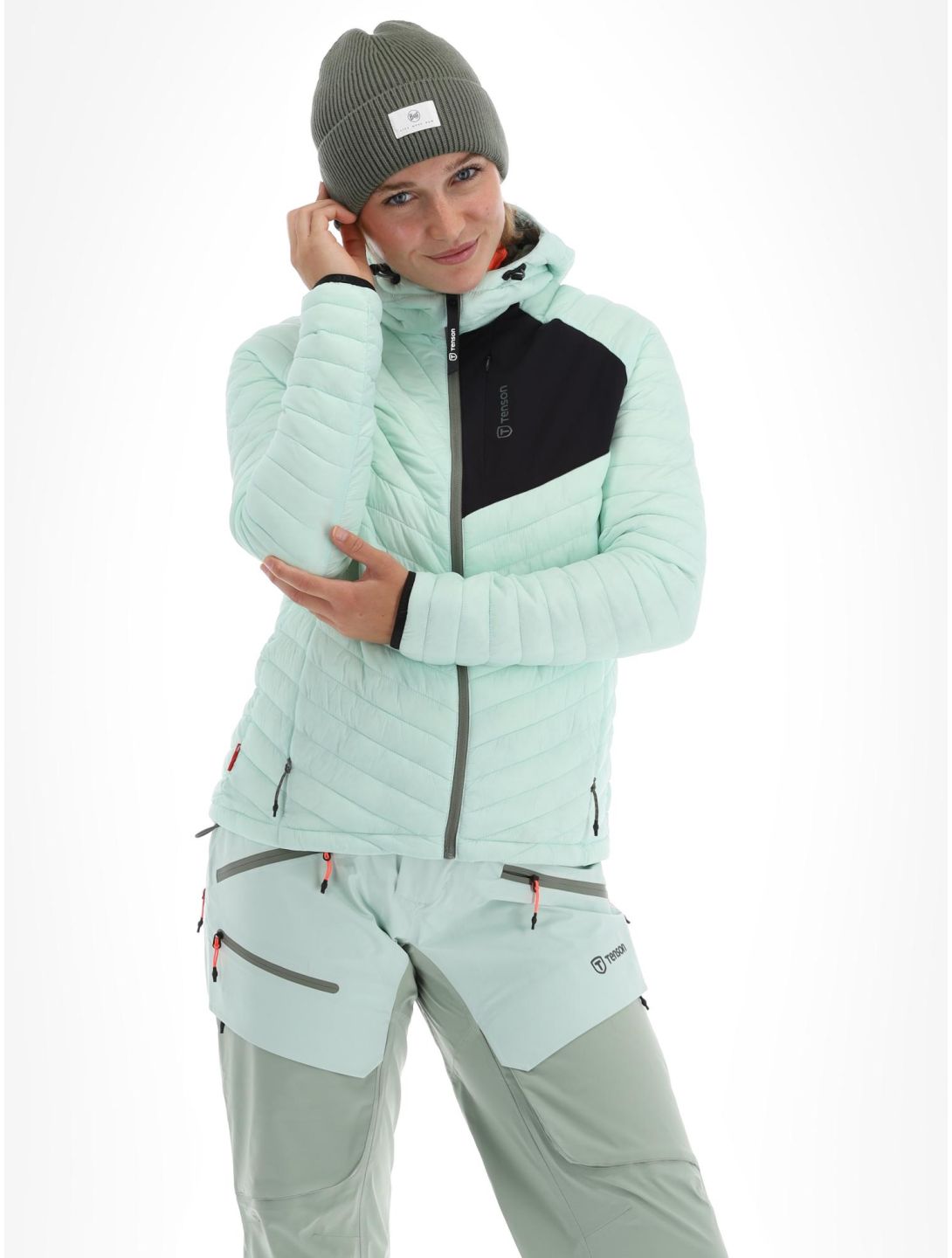 Tenson, Touring Puffer donsjas dames Light Green groen 