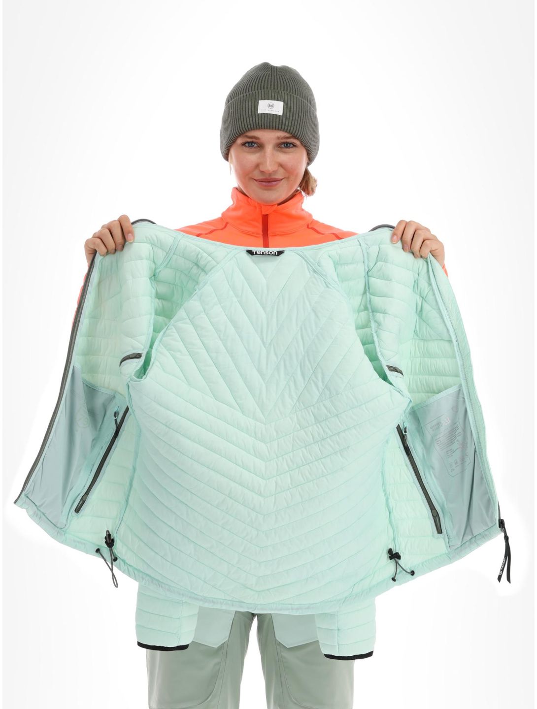 Tenson, Touring Puffer donsjas dames Light Green groen 