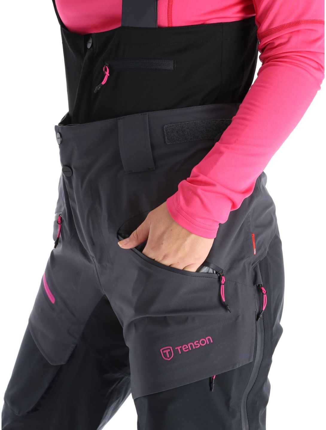 Tenson, Touring Shell hardshell skibroek dames Anthracite grijs 