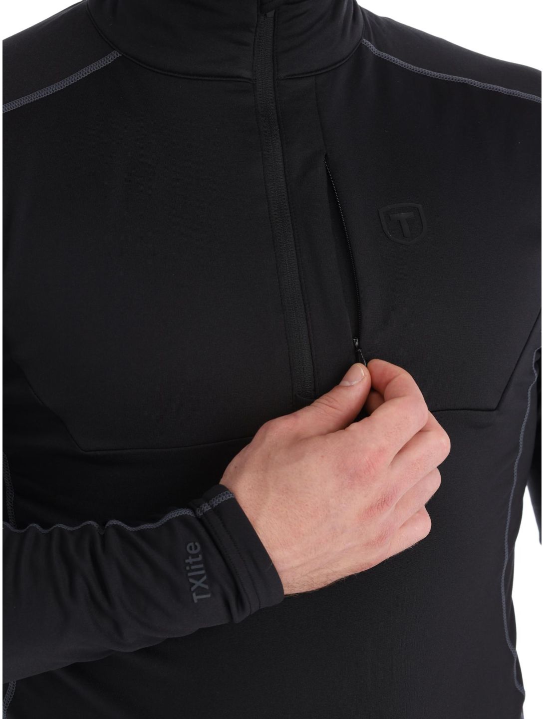 Tenson, TXlite Half Zip skipully heren Black zwart 