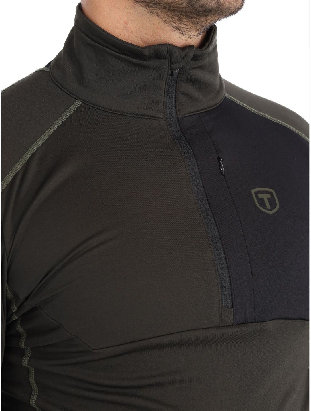 Tenson, TXlite Half Zip skipully heren Dark Olive groen 