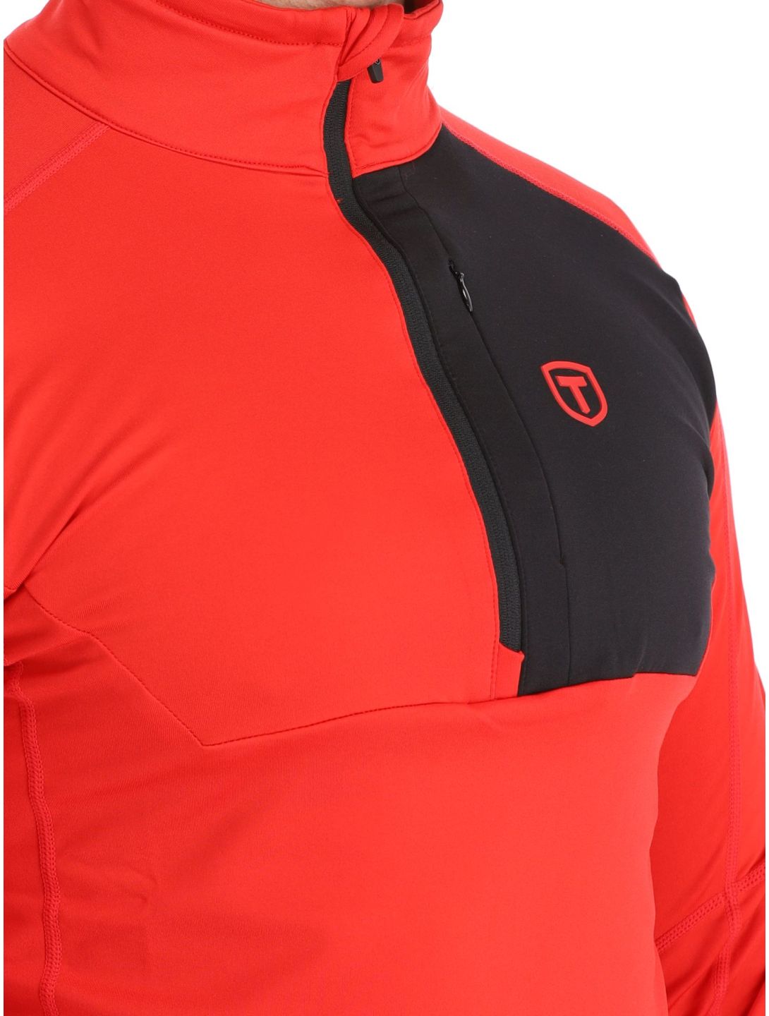 Tenson, Txlite Half Zip skipully heren Fiery Red rood 