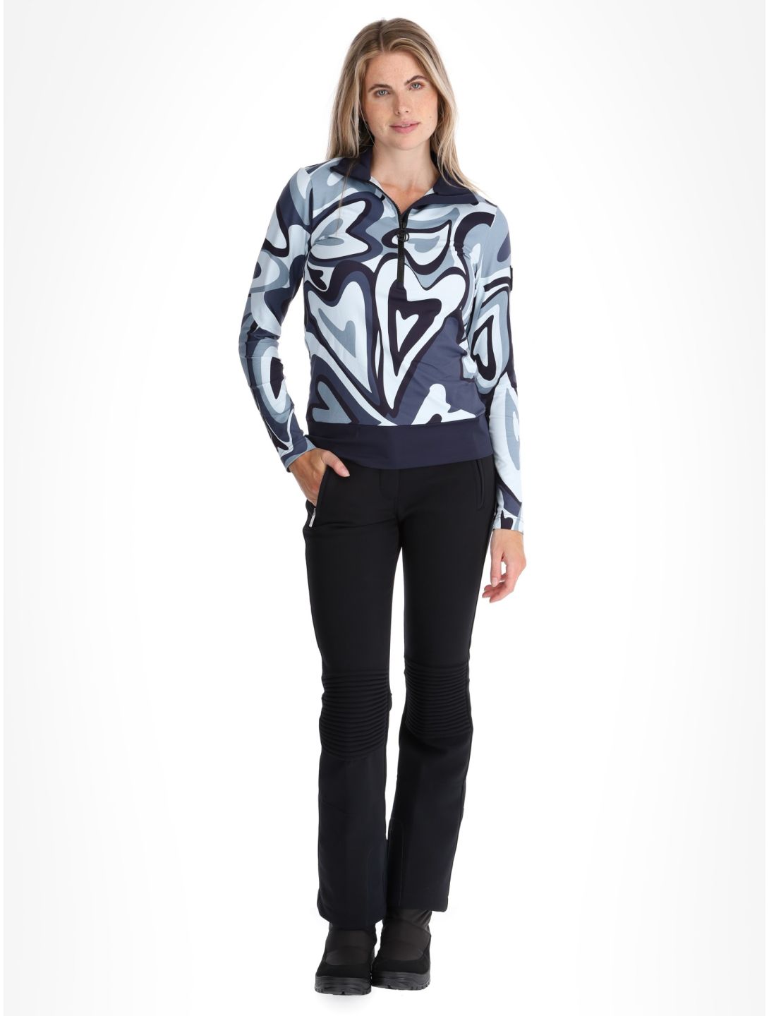 Toni Sailer, Wieka Print skipully dames Blue Frost blauw 