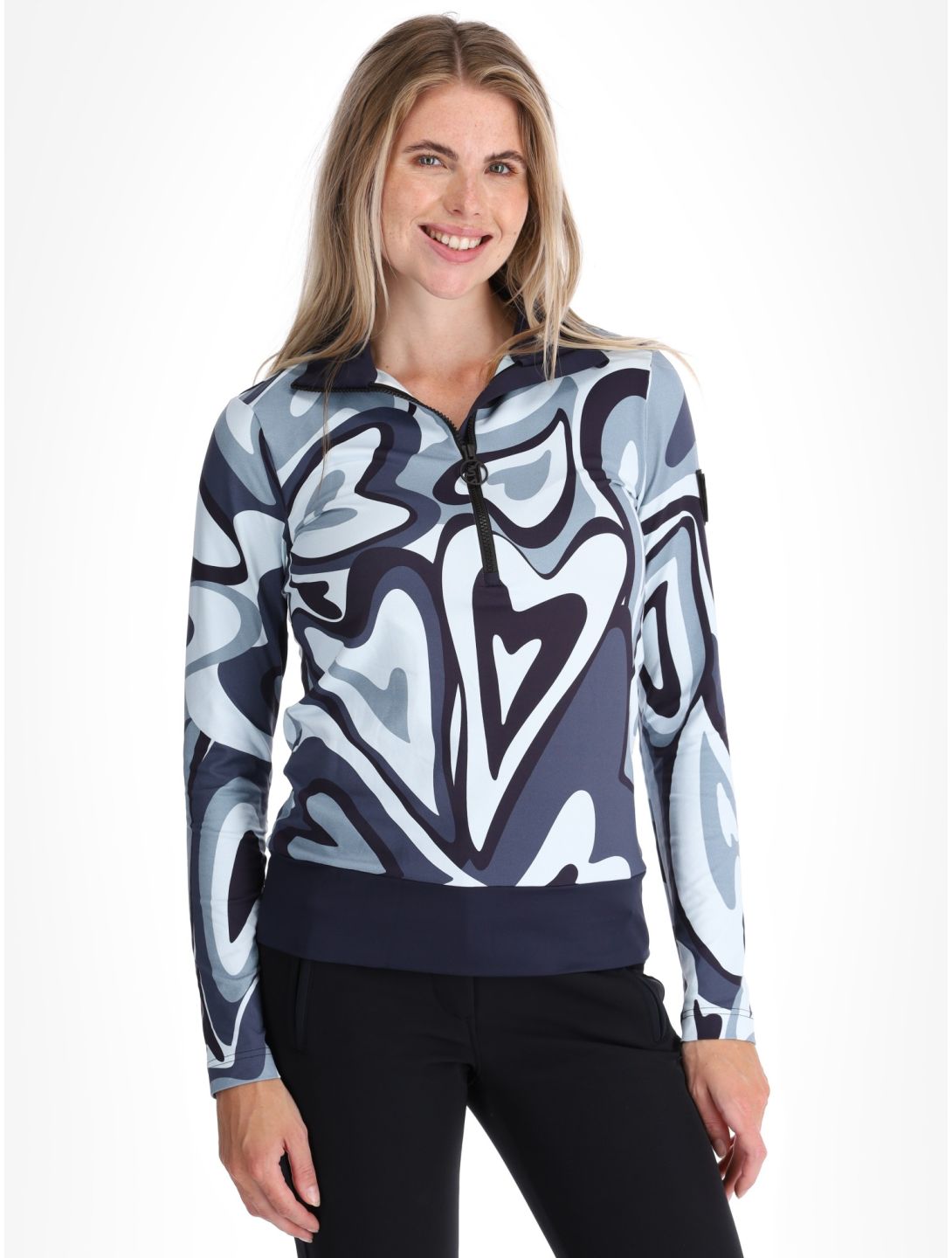 Toni Sailer, Wieka Print skipully dames Blue Frost blauw 