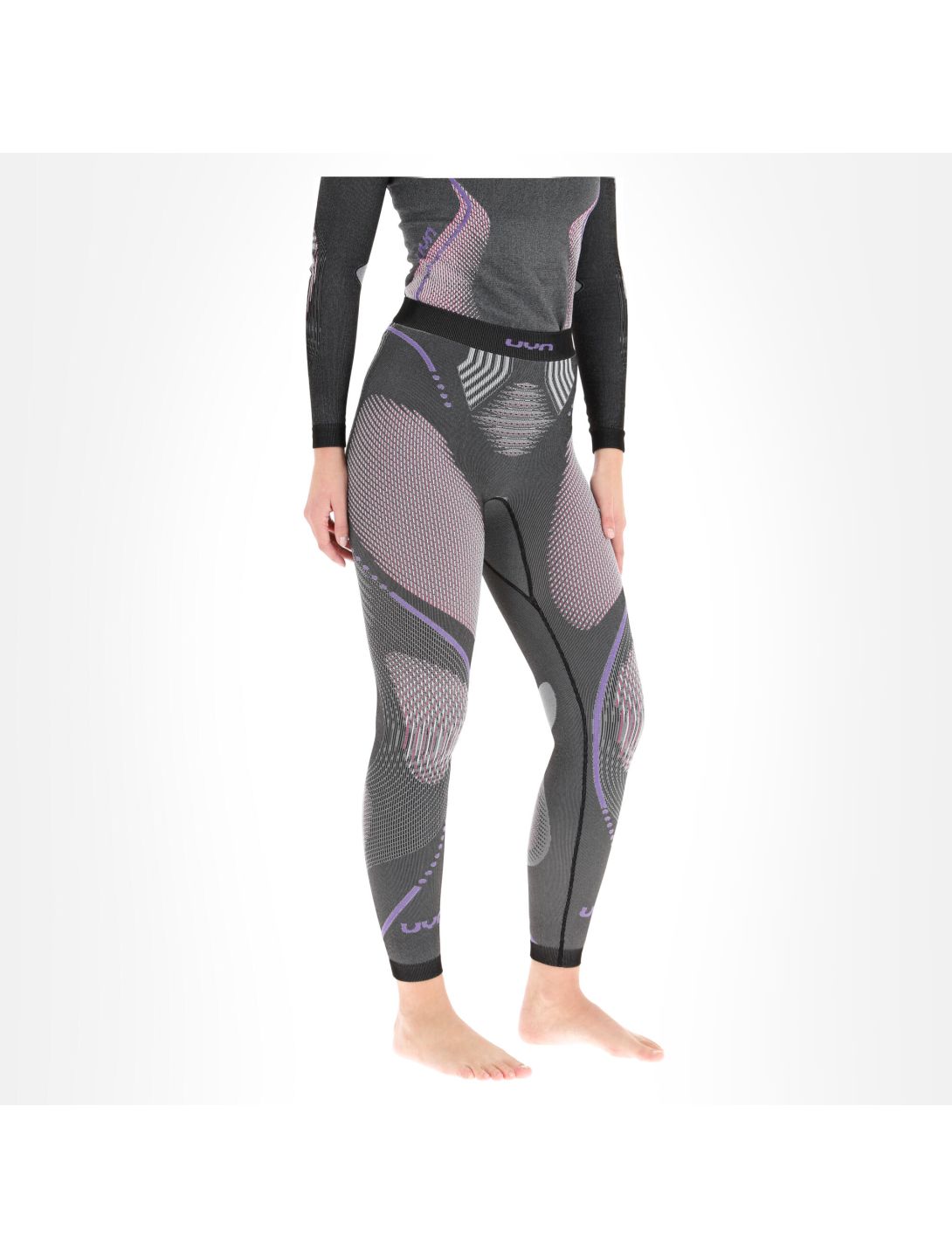 Unleash your Nature, Evolutyon UW Pants Long Melange thermobroek dames anthracite Grijs/Roze