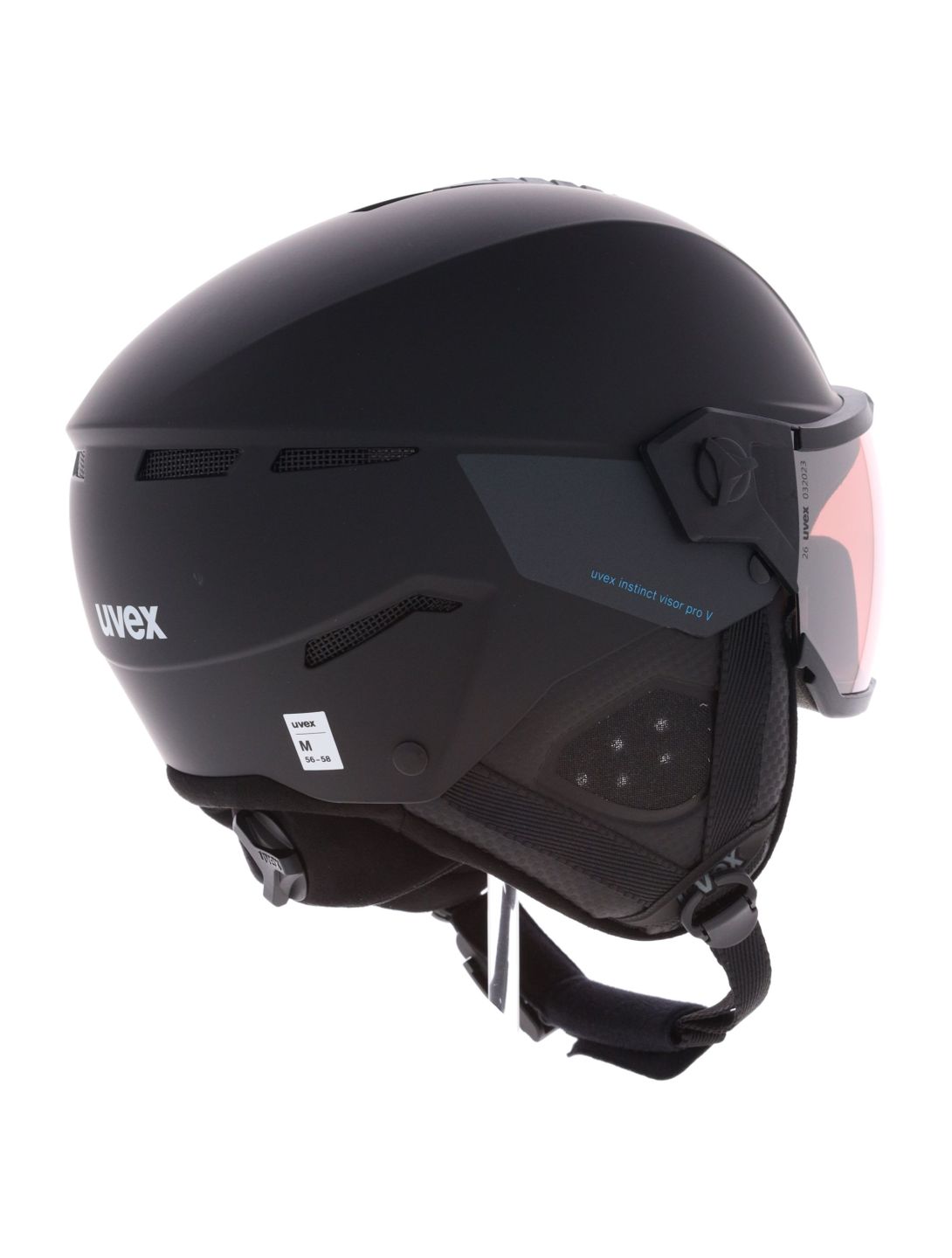 Uvex, Instinct Visor Pro V skihelm met vizier unisex Black Matt / Silver zwart 