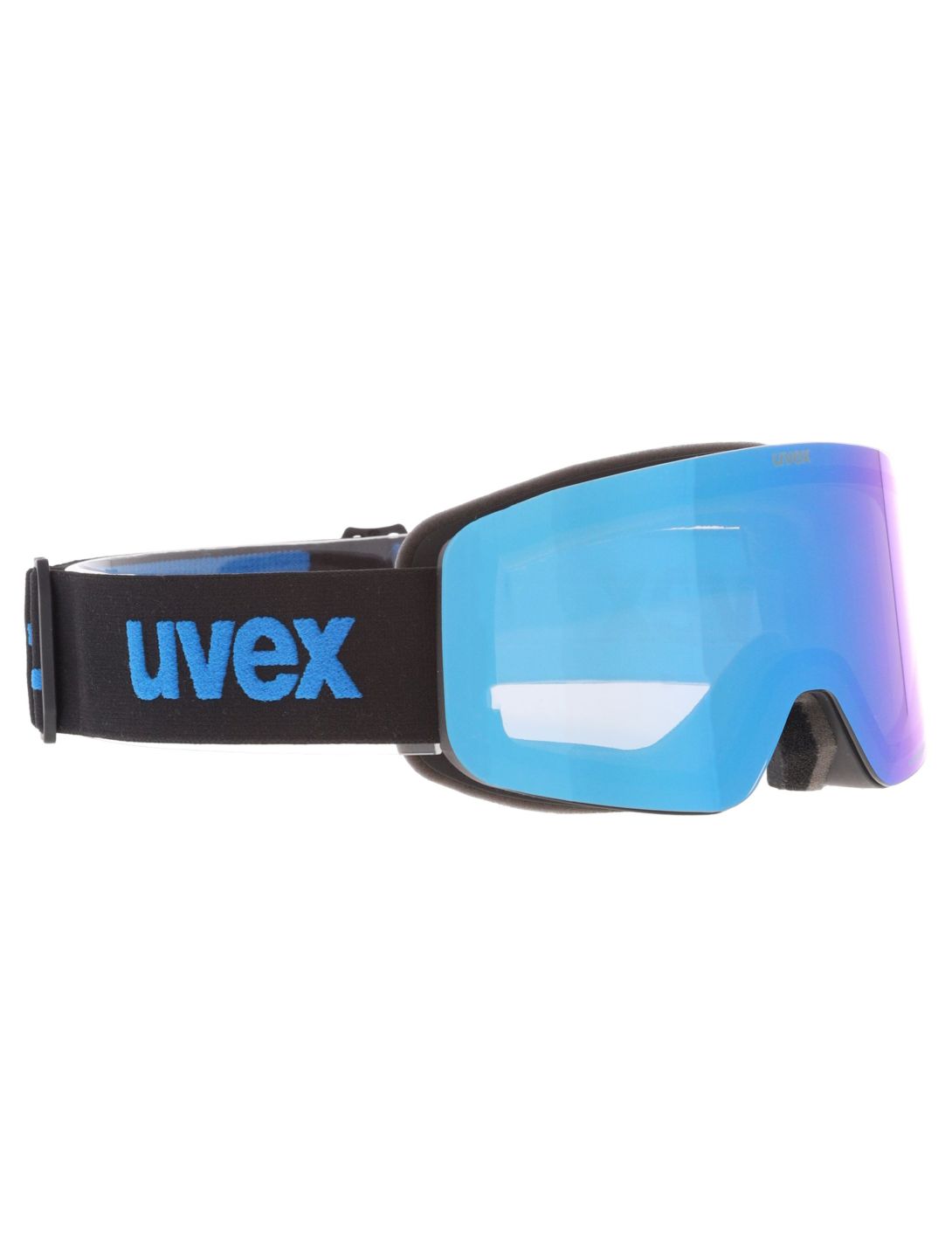 Uvex, Pwdr FM skibril kinderen Black Matt / Mirror Blue blauw, zwart 