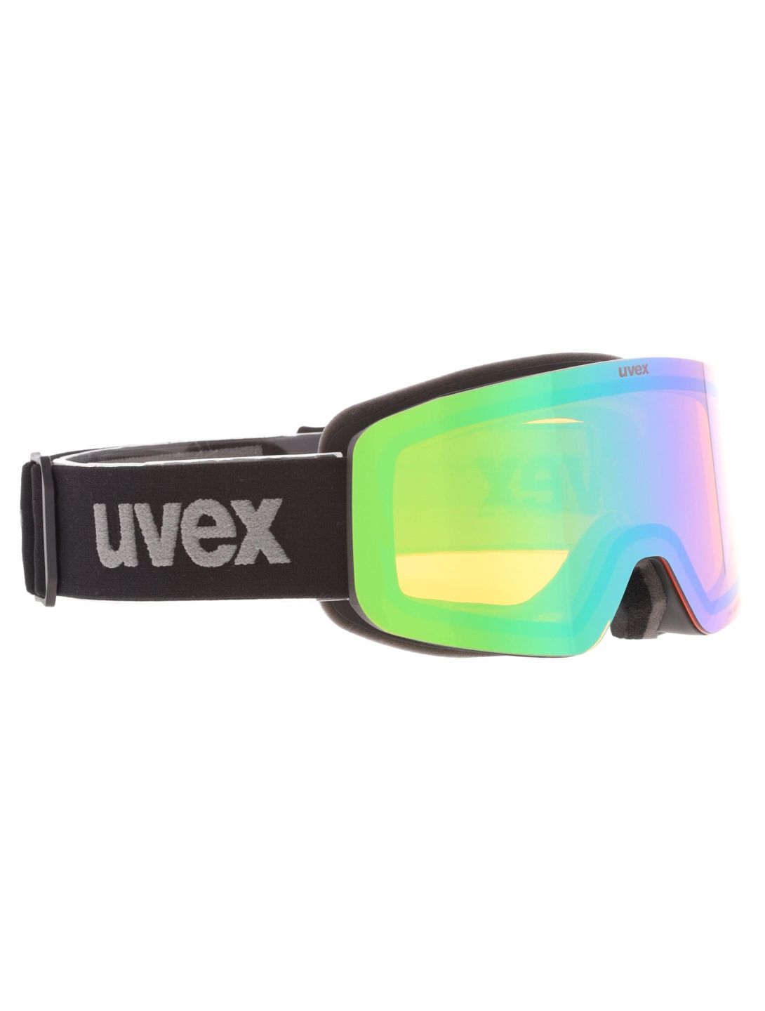 Uvex, Pwdr FM skibril kinderen Black Matt/ Mirror Green groen, zwart 