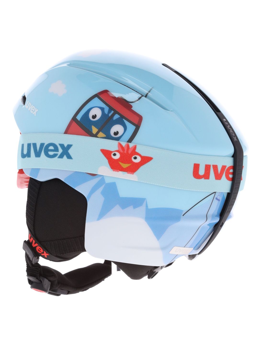 Uvex, Viti Set + Speedy Pro skihelm kinderen Light Blue Birdy blauw 