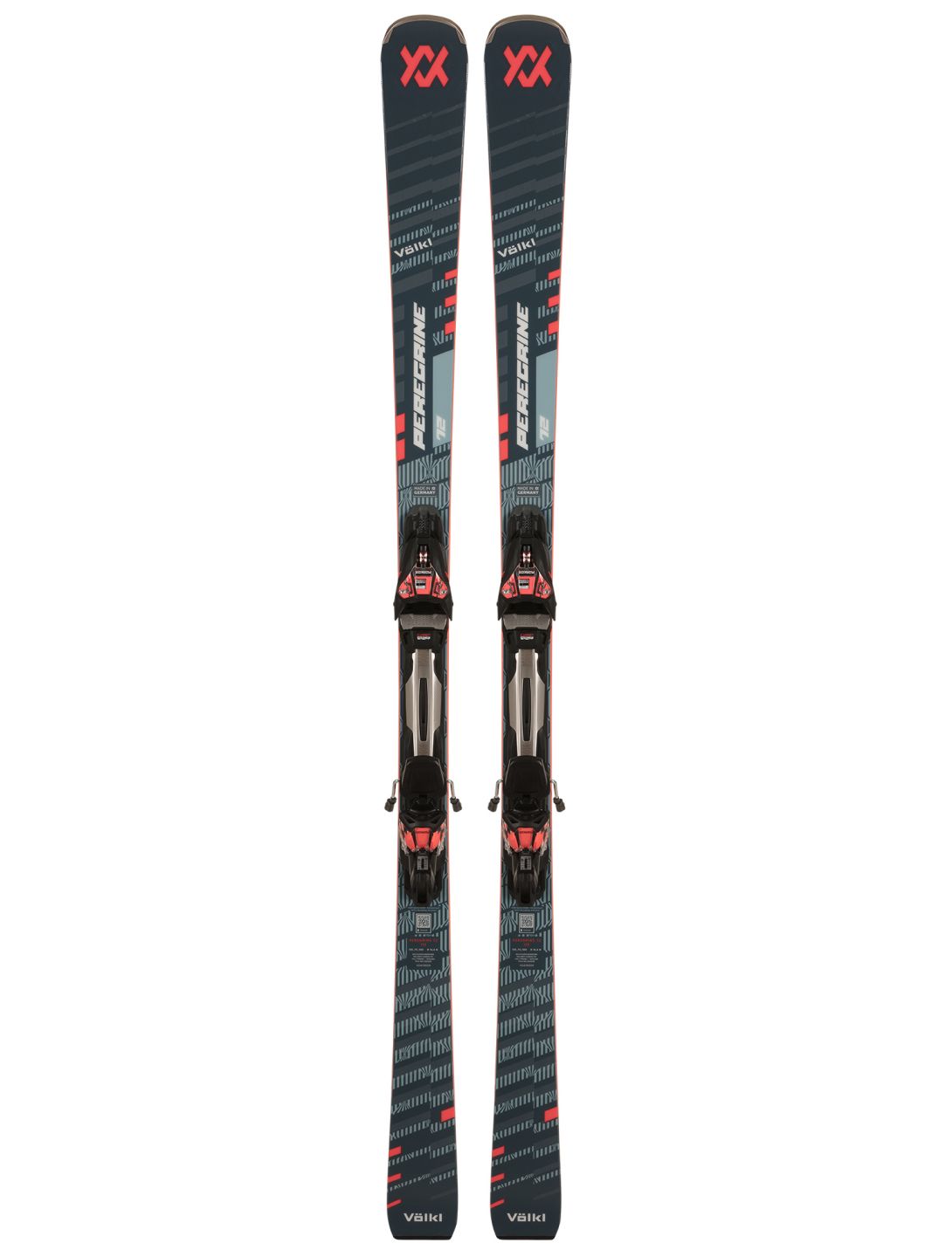 Völkl, Peregrine 72 + Rmotion 12 GW ski's unisex Blue Red blauw, rood 