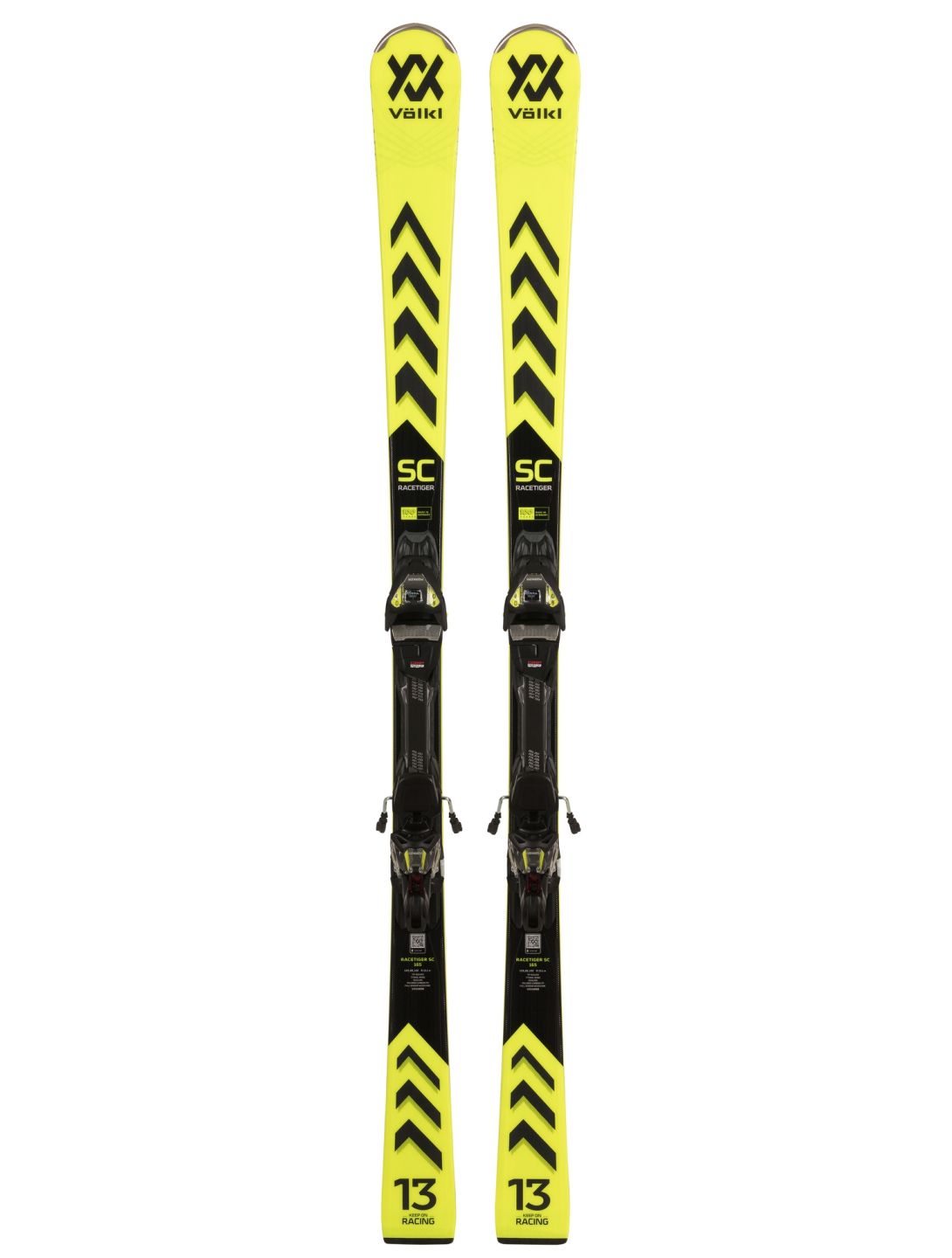 Völkl, Racetiger SC + Vmotion 3 12 GW ski's unisex Yellow geel 