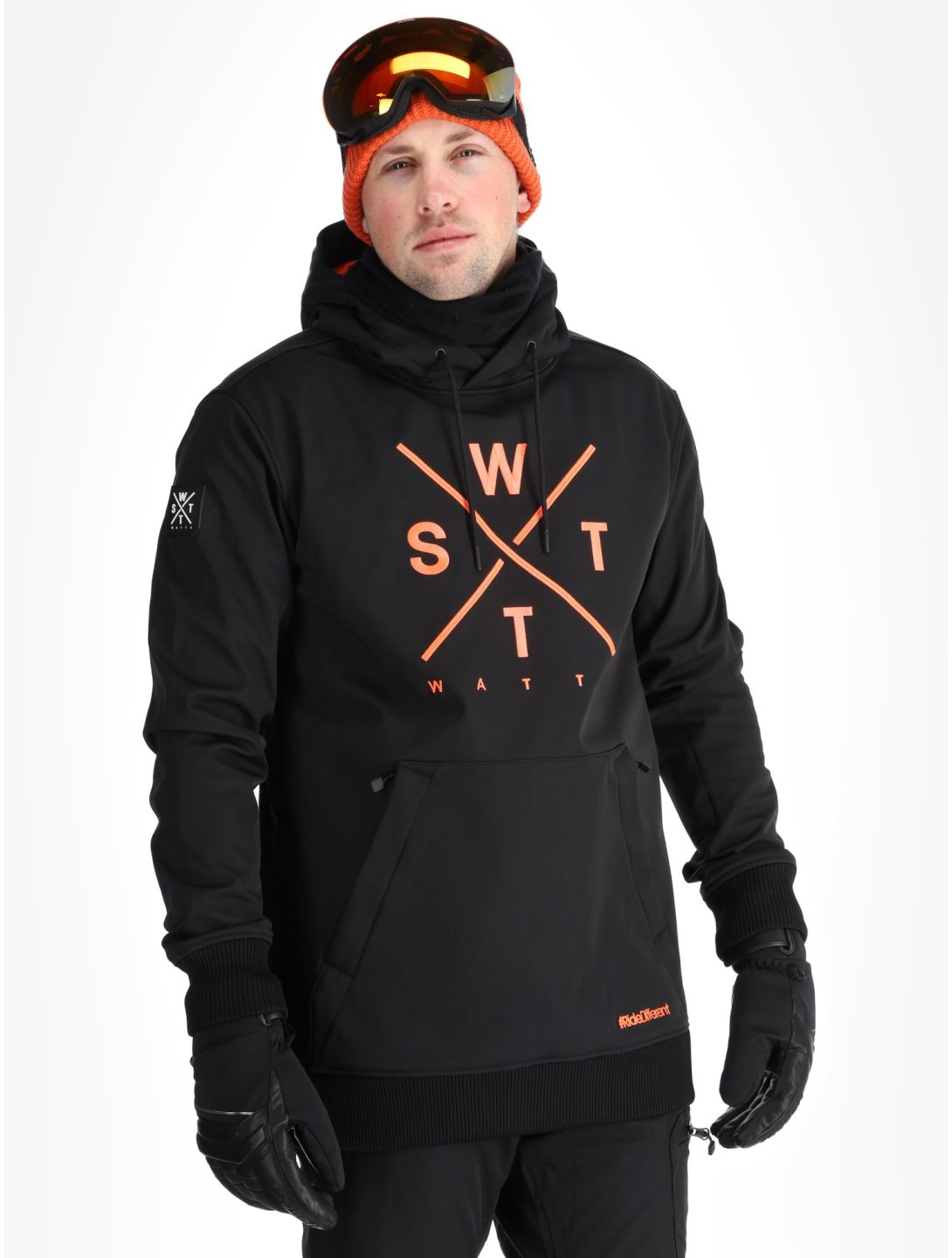 Watts, ORBITAL AC Softshell jas heren Black / Fluo Orange Oranje, Zwart 