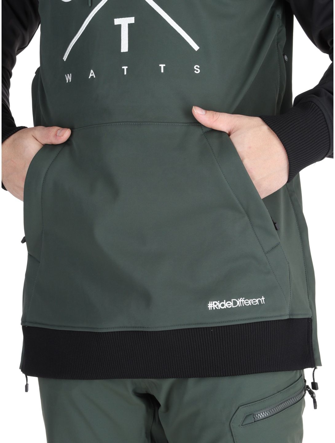 Watts, ORBITAL AC Softshell jas heren Forest / White Groen, Wit, Zwart 