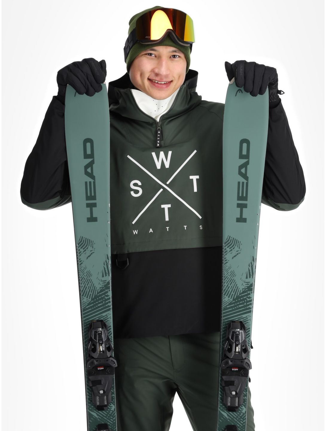 Watts, XMETOD AF Anorak heren Green / Black Groen, Zwart 