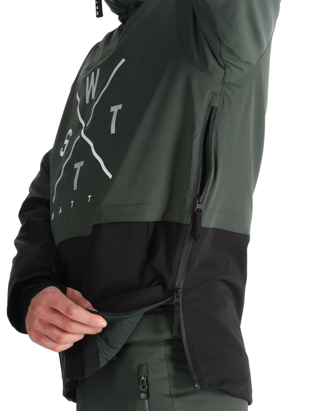 Watts, XMETOD AF Anorak heren Green / Black Groen, Zwart 