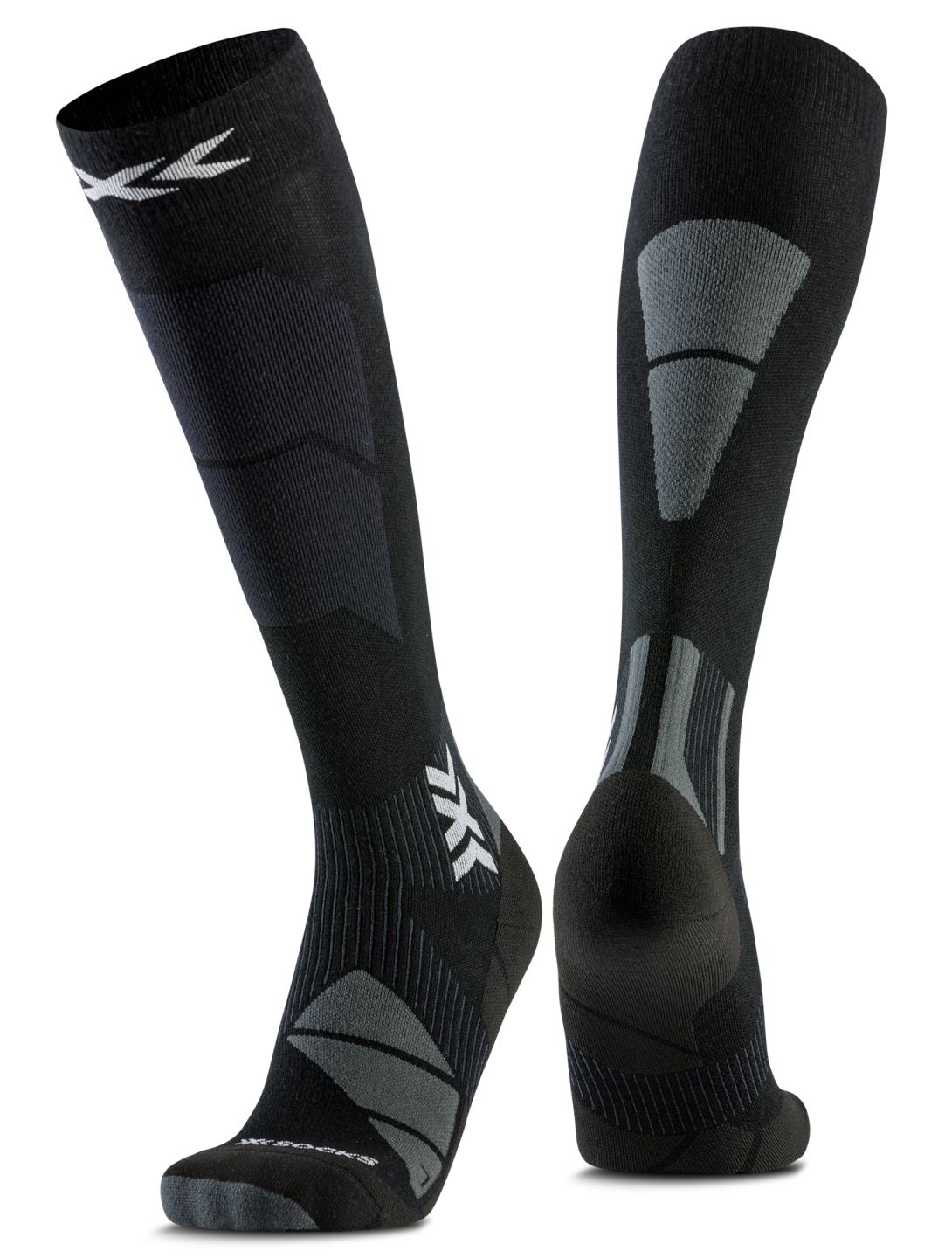 X-Socks, Ski Perform Merino Otc compressiesokken dames Black / Grey grijs, zwart 