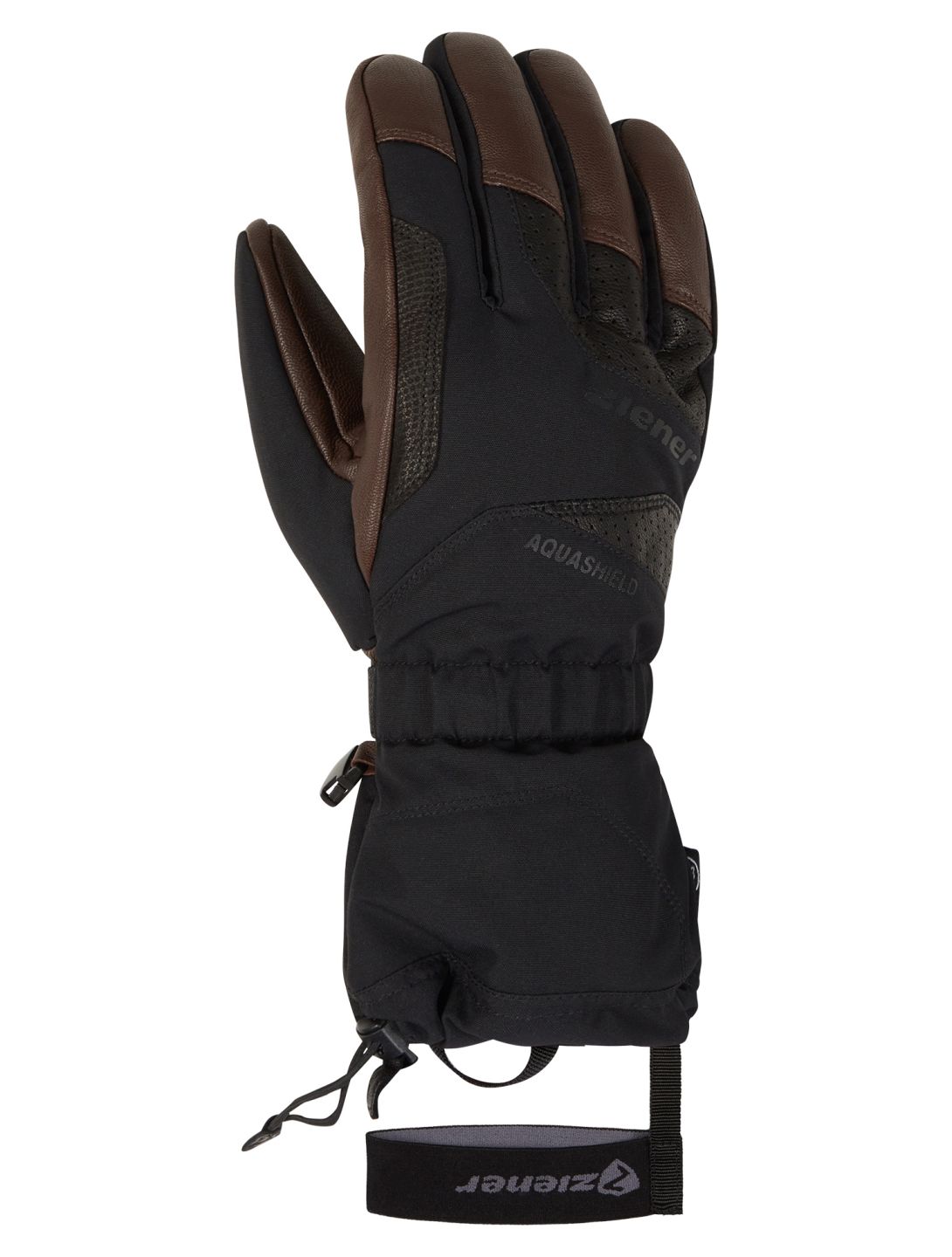 Ziener, Gaiku AS® AW skihandschoenen heren Black Dark Brown bruin, zwart 