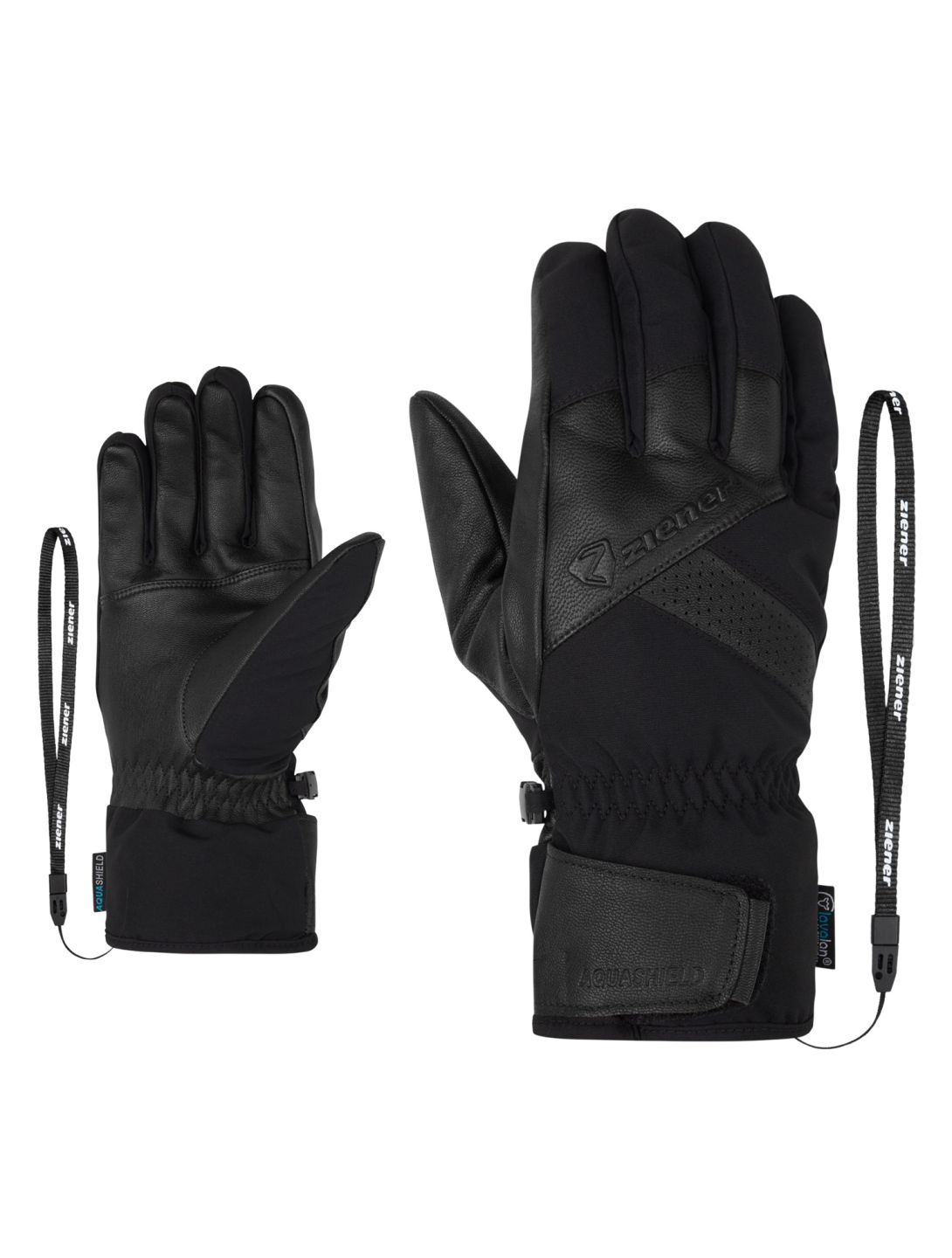 Ziener, Getter AS® AW skihandschoenen heren Black zwart 