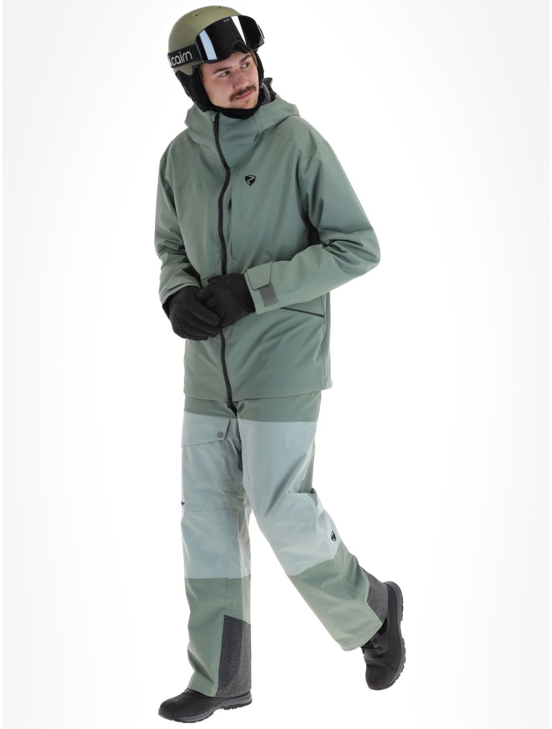 Ziener, Tahan hardshell ski-jas heren Green Mud groen 