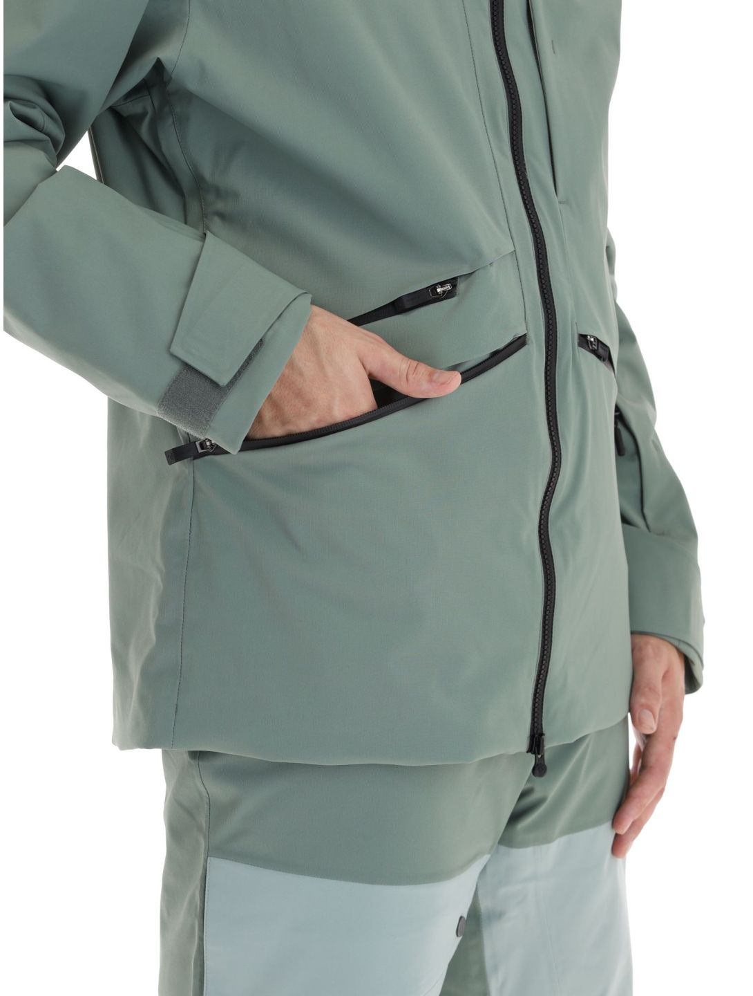 Ziener, Tahan hardshell ski-jas heren Green Mud groen 