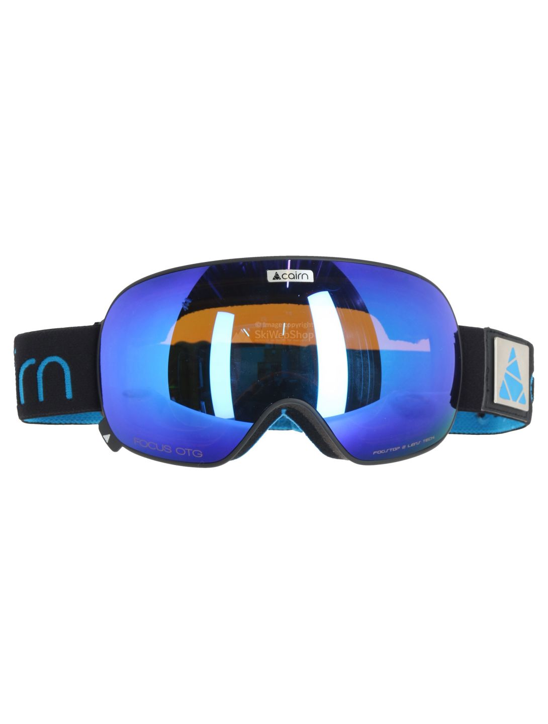 Cairn, Focus Otg skibril unisex Mat Black Blue Mirror blauw, zwart 