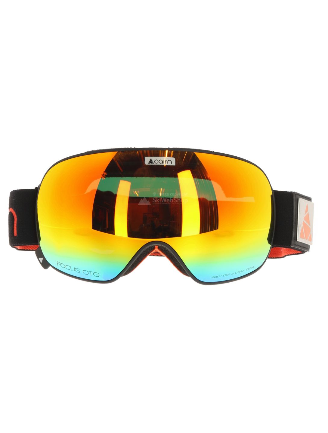 Cairn, Focus Otg skibril unisex Mat Black Orange Mirror oranje, zwart 