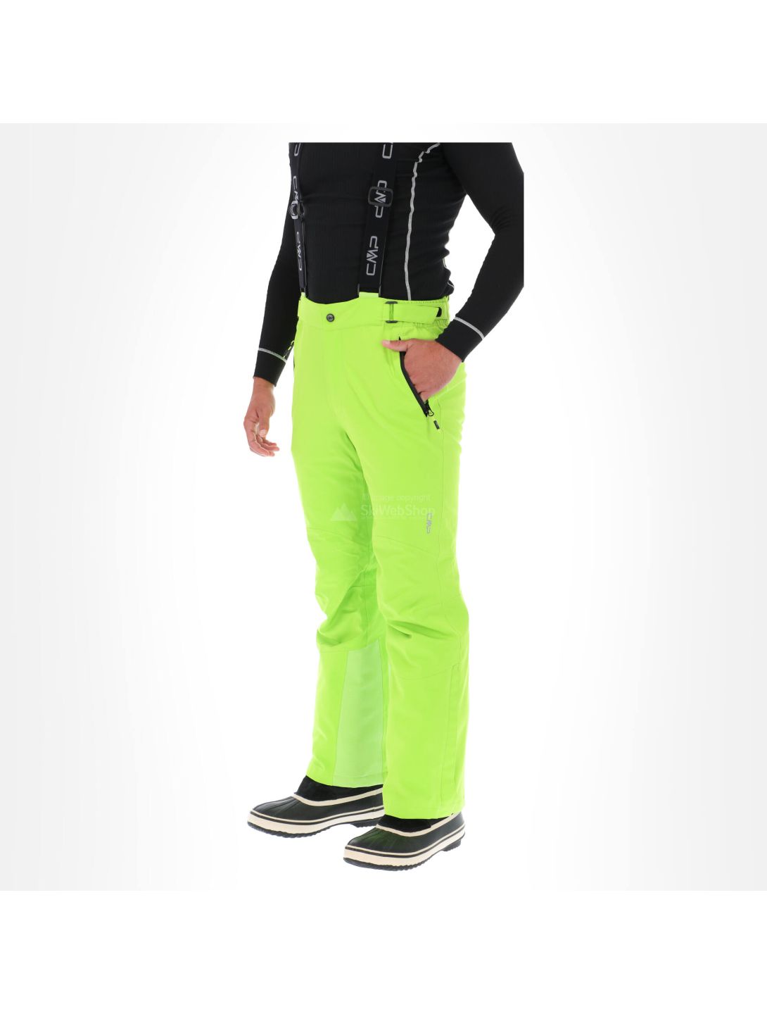 CMP, Ski pants, skibroek, heren, lime groen