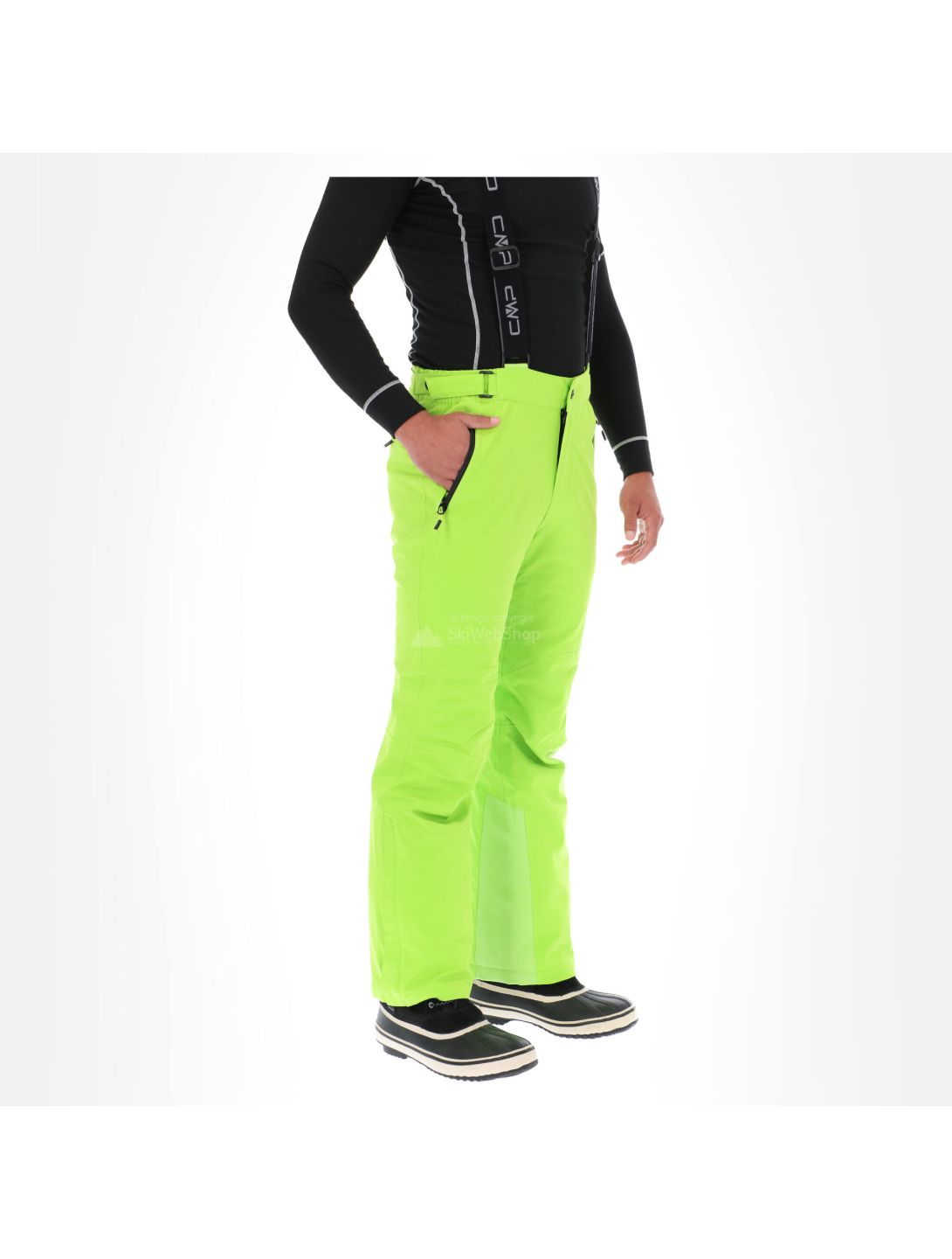 CMP, Ski pants, skibroek, heren, lime groen