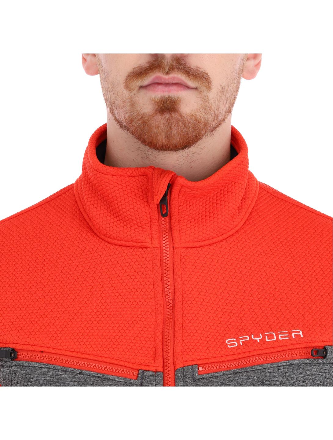 Spyder, Wengen Encore Full Zip vest heren volcano Rood