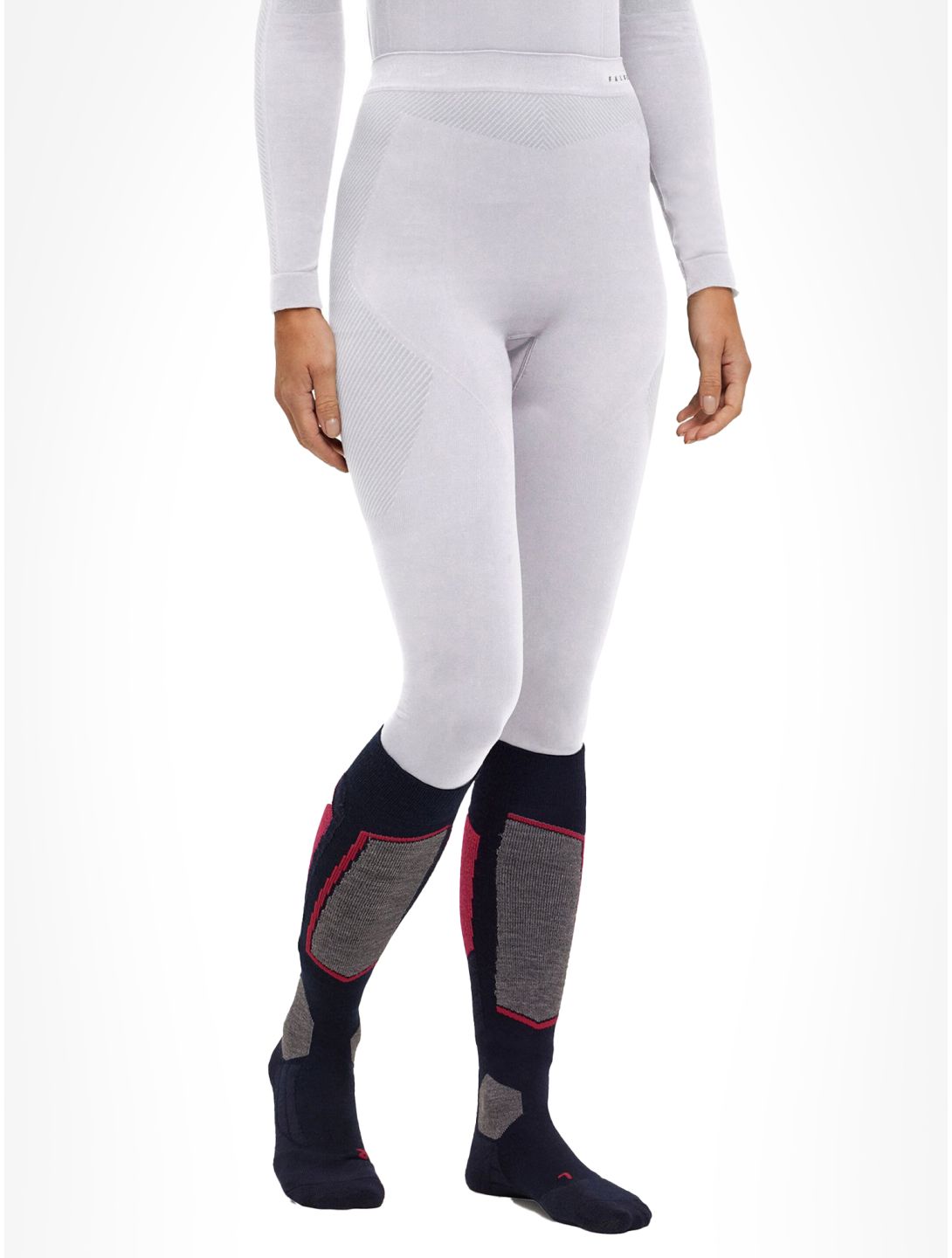 Falke, Long Tights FB Thermobroek dames White Wit 