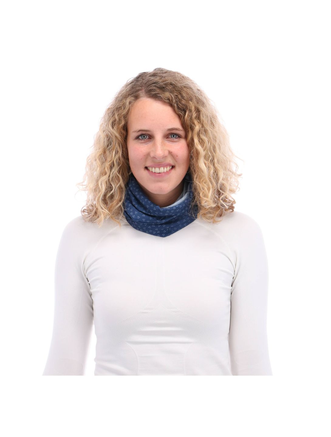 Deluni, Lightweight Neckwarmer Triangles sjaal unisex blauw 