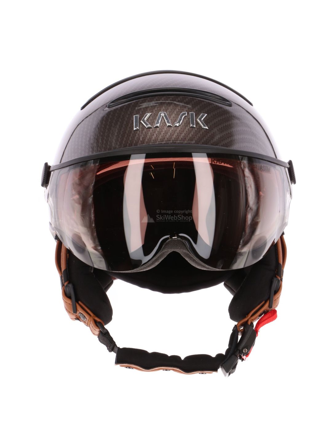 Kask, Elite Pro, skihelm, carbon bruin-goud meekleurend-vizier