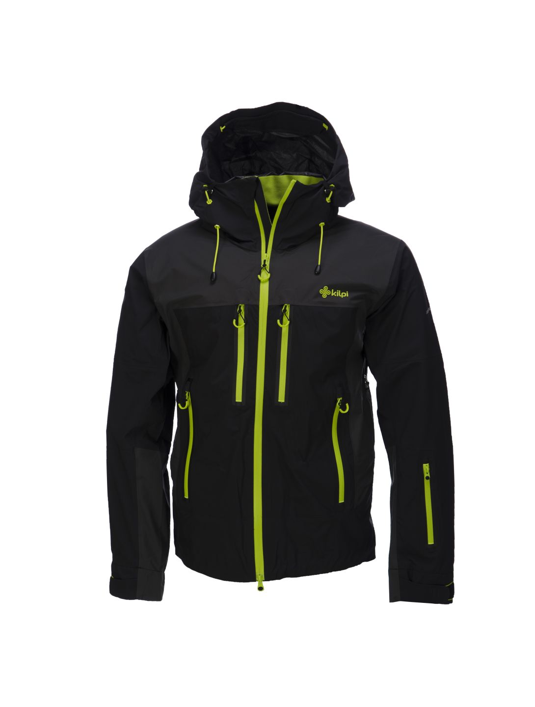 Kilpi, Hastar hardshell ski-jas heren, zwart, groen