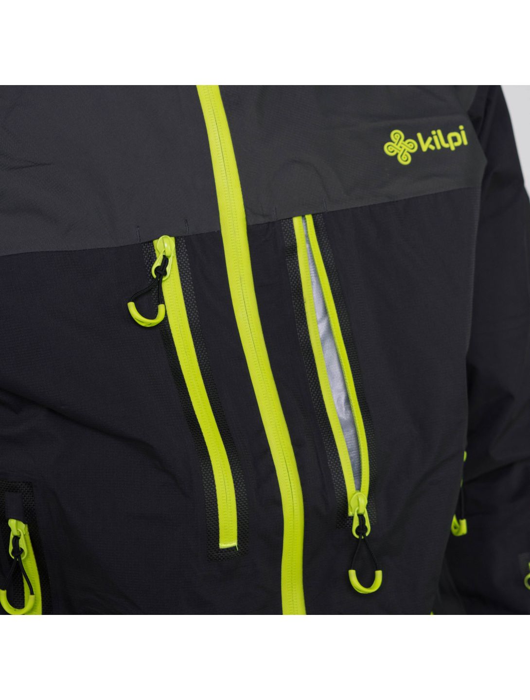 Kilpi, Hastar hardshell ski-jas heren, zwart, groen