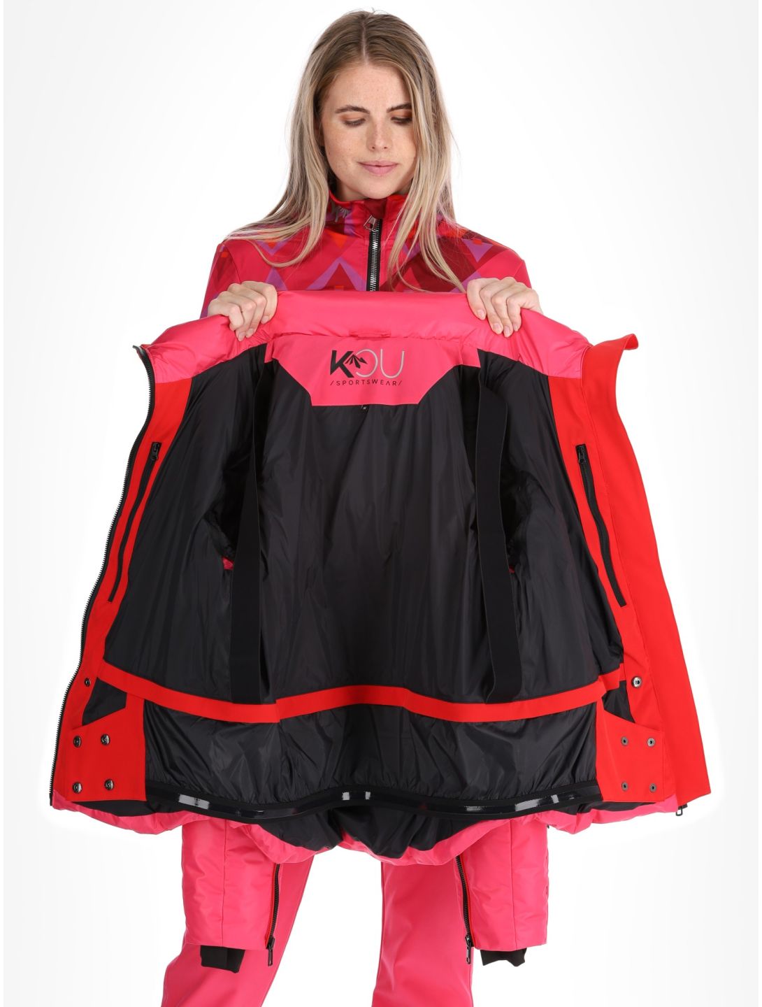 Kou Sportswear, Alpine elegance ski-jas dames Pink roze 