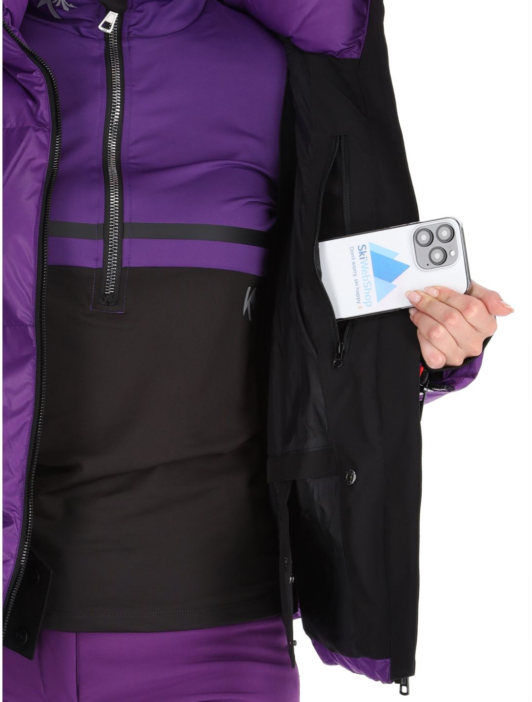 Kou Sportswear, Alpine elegance AA Jas gevoerd dames Purple Paars 