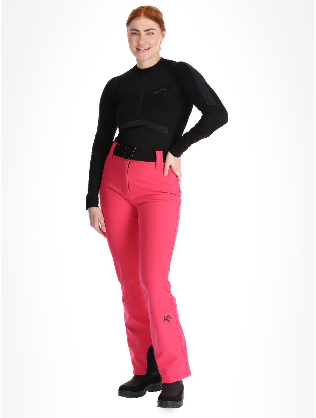 Kou Sportswear, Frost Flare Pants softshell skibroek dames Pink roze 