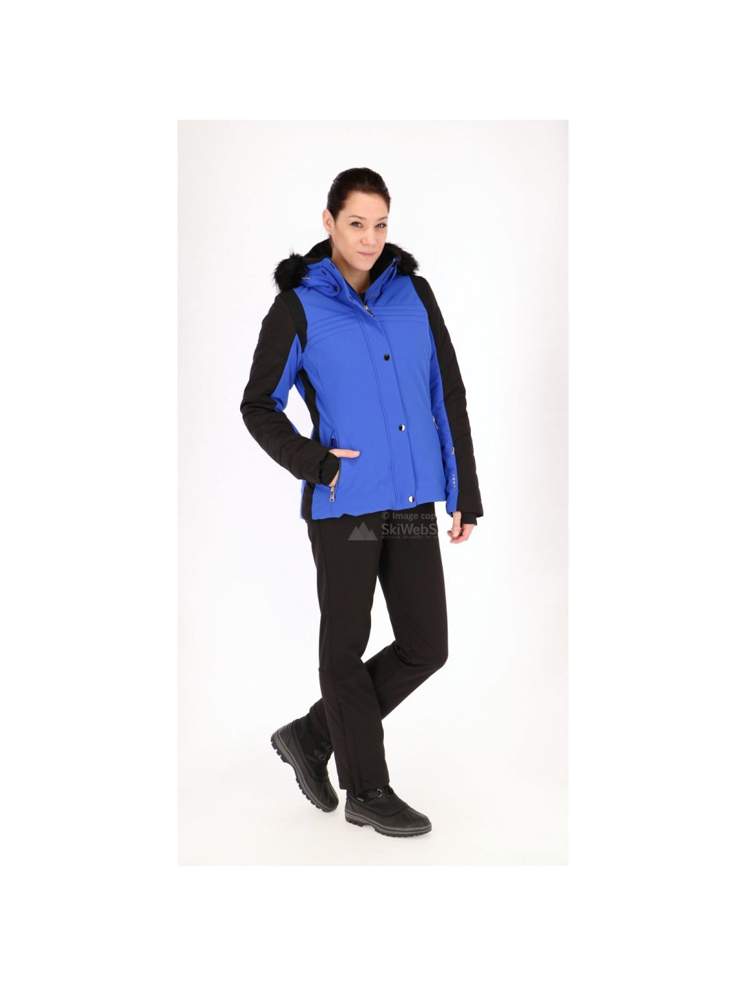 Luhta, Bettina, slim fit ski-jas, 4-way stretch, dames, royal blue