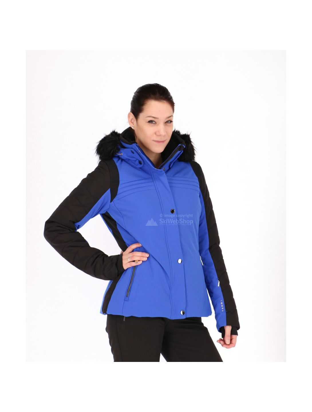 Luhta, Bettina, slim fit ski-jas, 4-way stretch, dames, royal blue